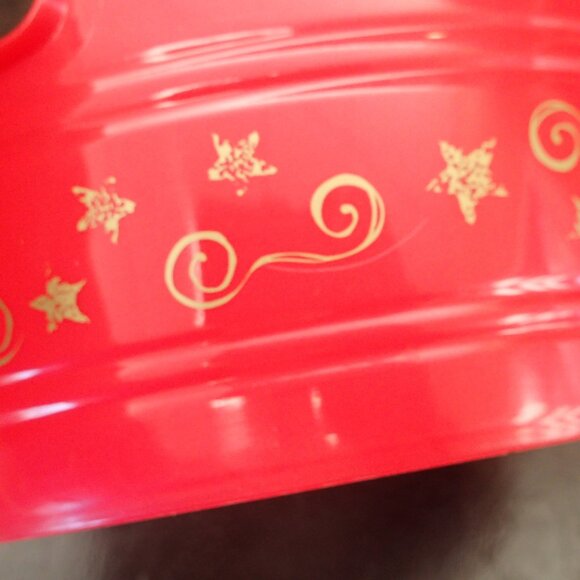 Red Christmas Bowl Plastic - Picture 3 of 5